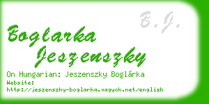boglarka jeszenszky business card